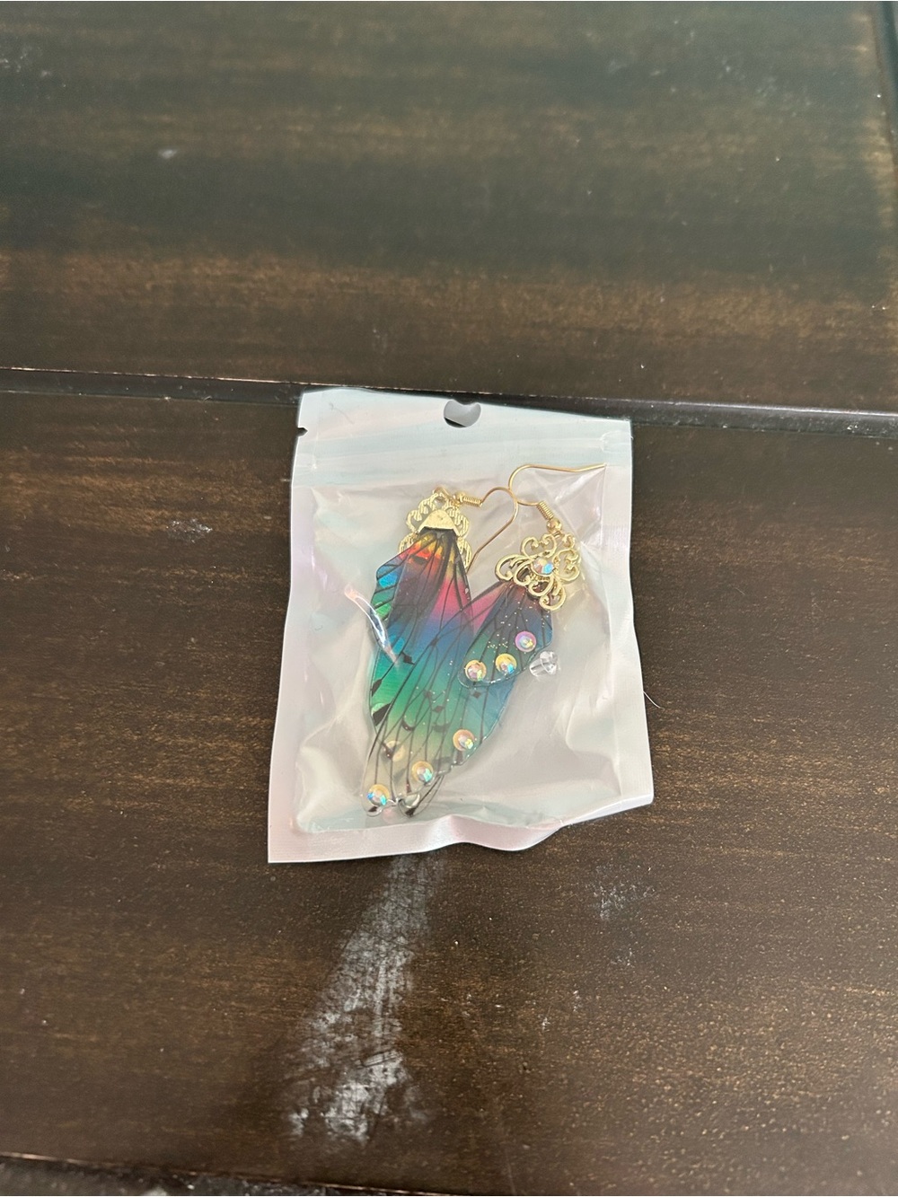 Multicolor Butterfly Wing Drop Earrings - Women Jewelry